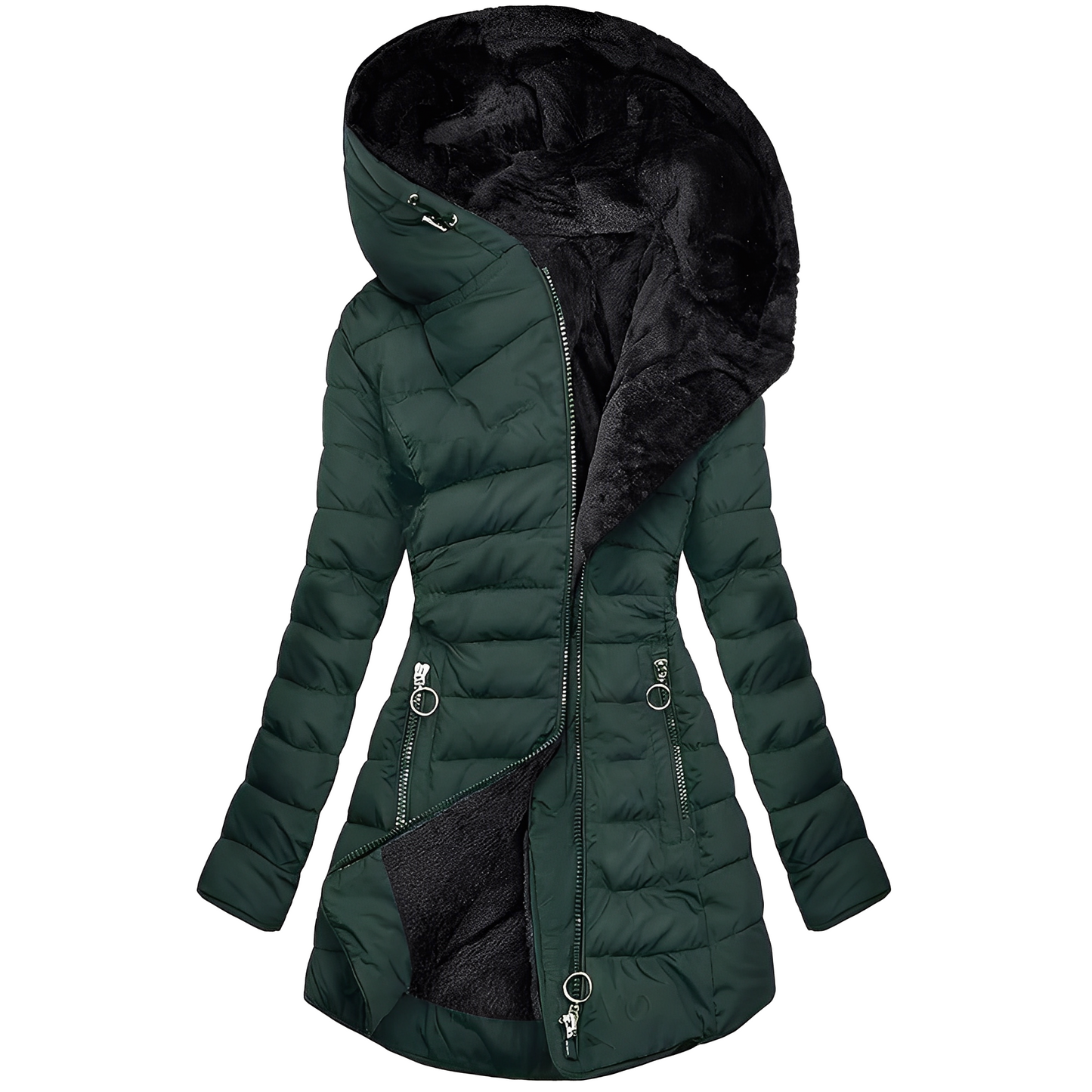 ModeGeist | Moderne Winterjacke mit Kapuze für Frauen