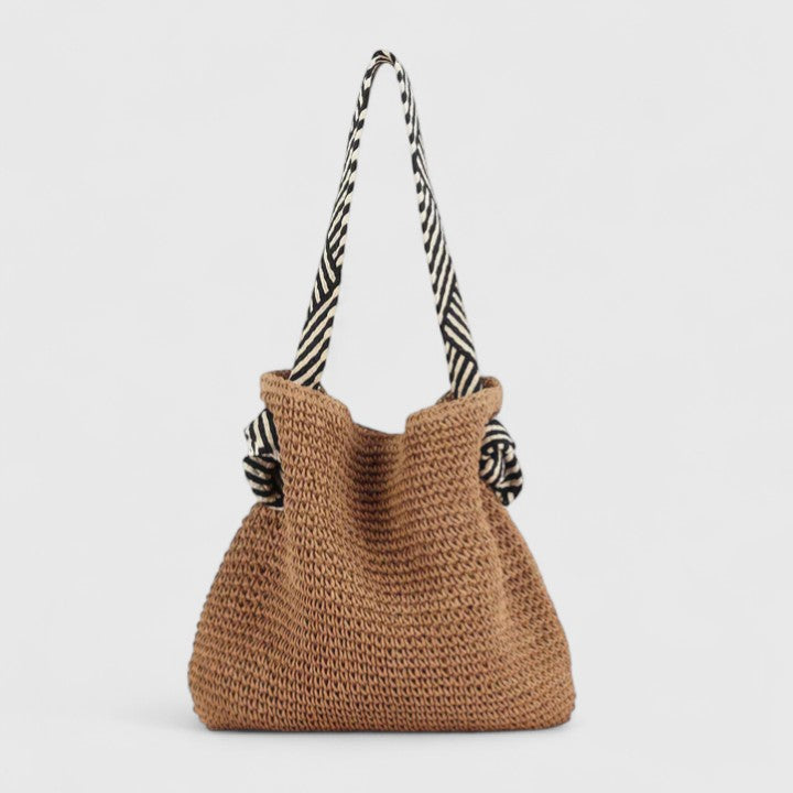 MODEGEIST Damen Schultertasche Boho-Style Geflochten Verstellbar