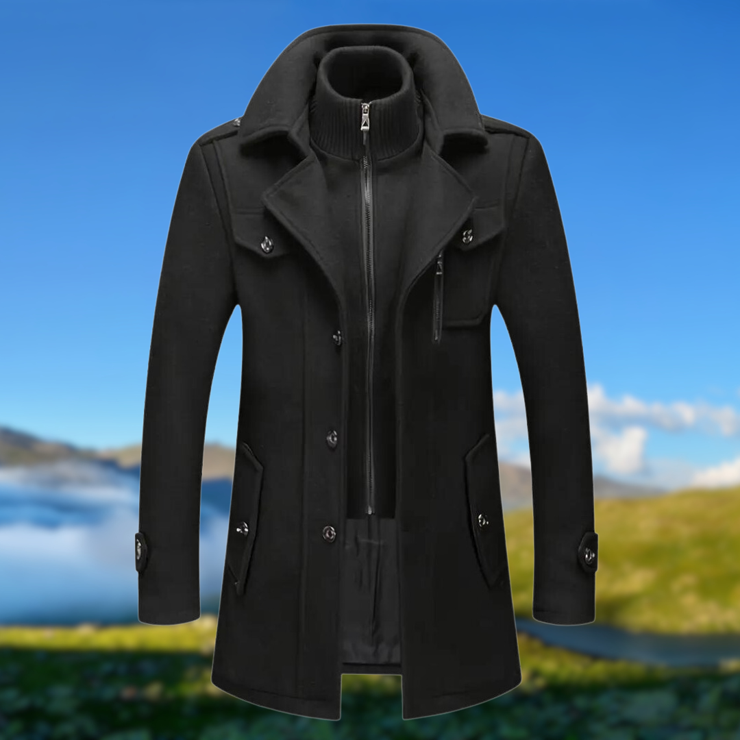 ModeGeist | Doppelkragenjacke mit Funktionalem Design