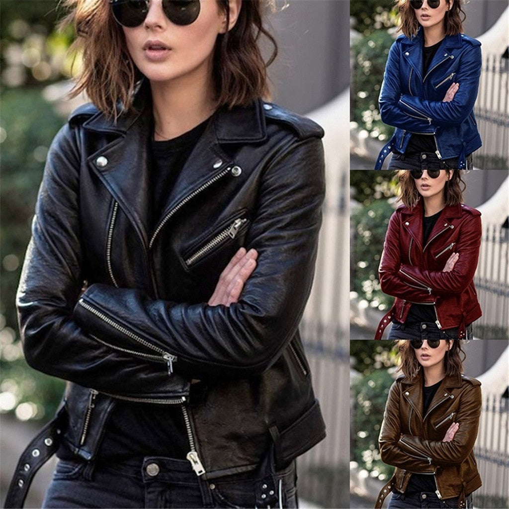 ModeGeist | Qualitäts Lederjacke in lebhaften Farben