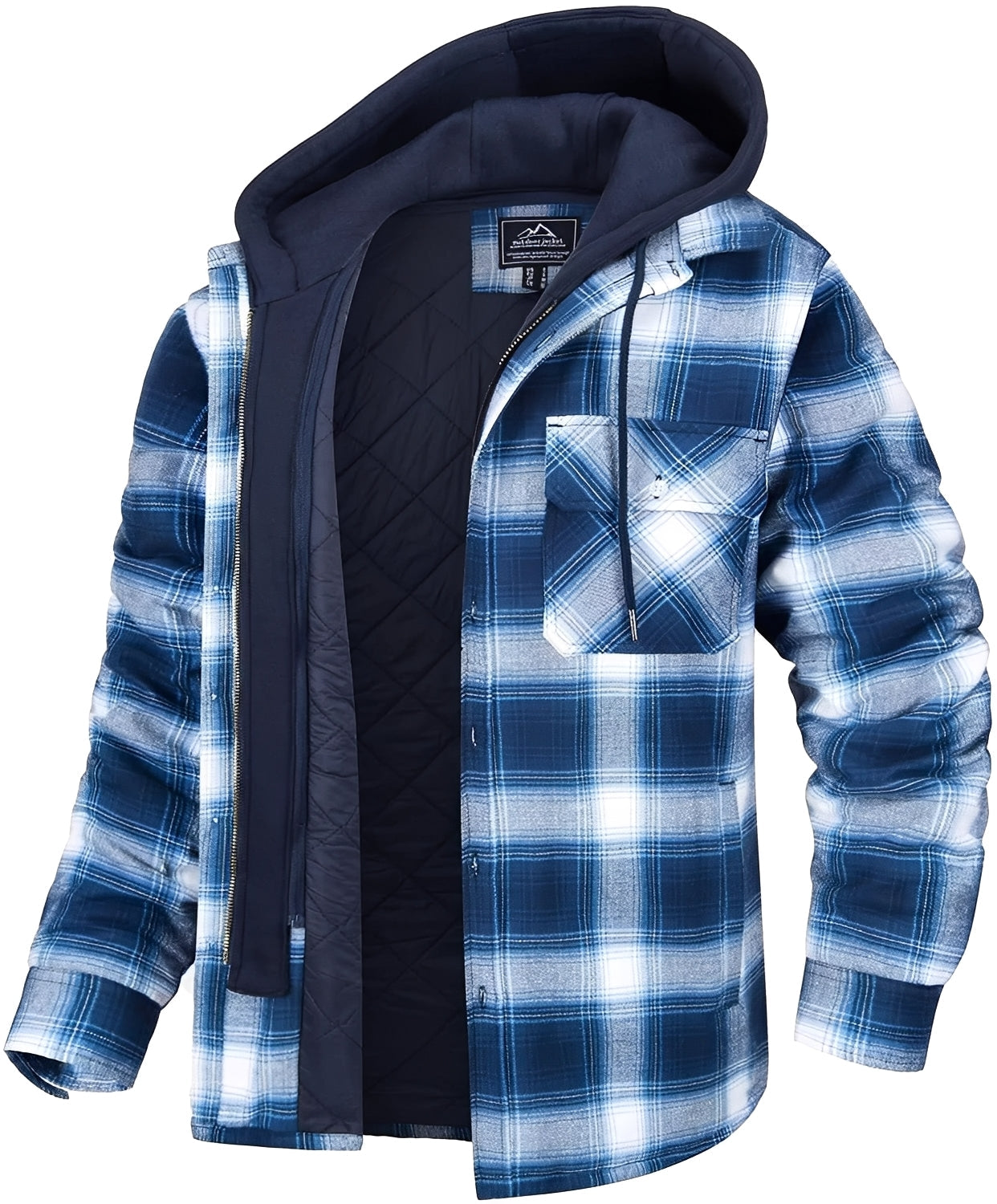 ModeGeist | Lässige, Karierte, Dicke Jacke für Männer