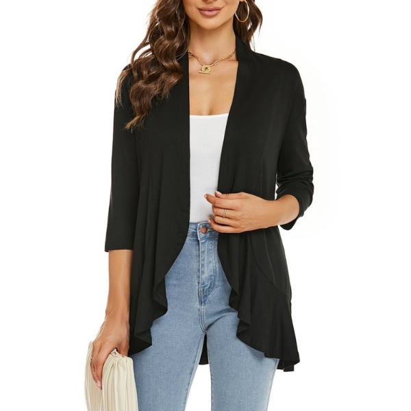 SEVDA Cardigan: leichter Cardigan mit Dreiviertelärmeln
