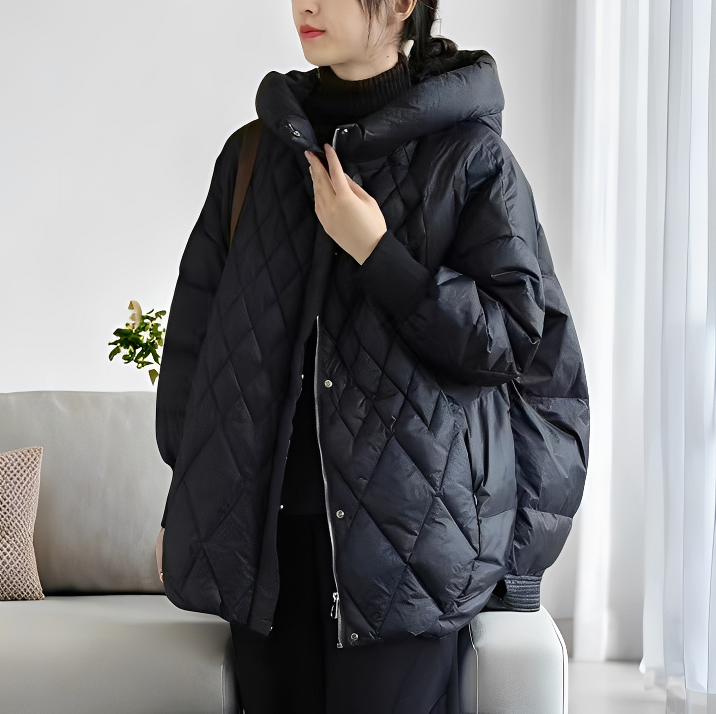 ModeGeist | Lässiger Winter-Daunenmantel mit Reißverschluss für Damen