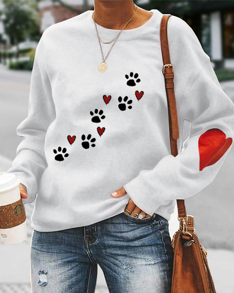 Sweatshirt mit Pfotenabdruck von Fudus