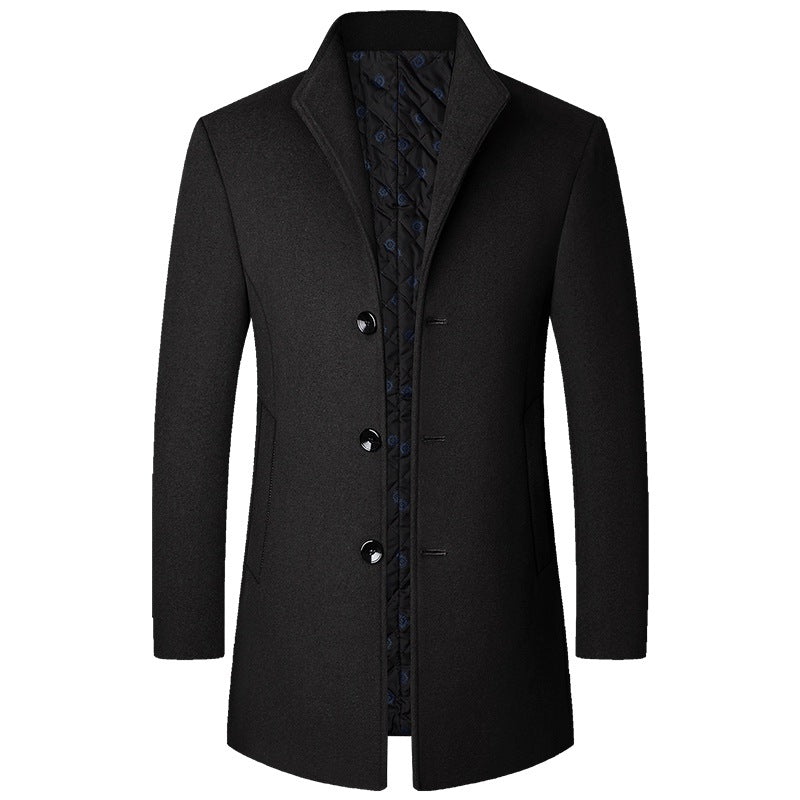 ModeGeist | Eleganter Langer Wollmantel für Herren