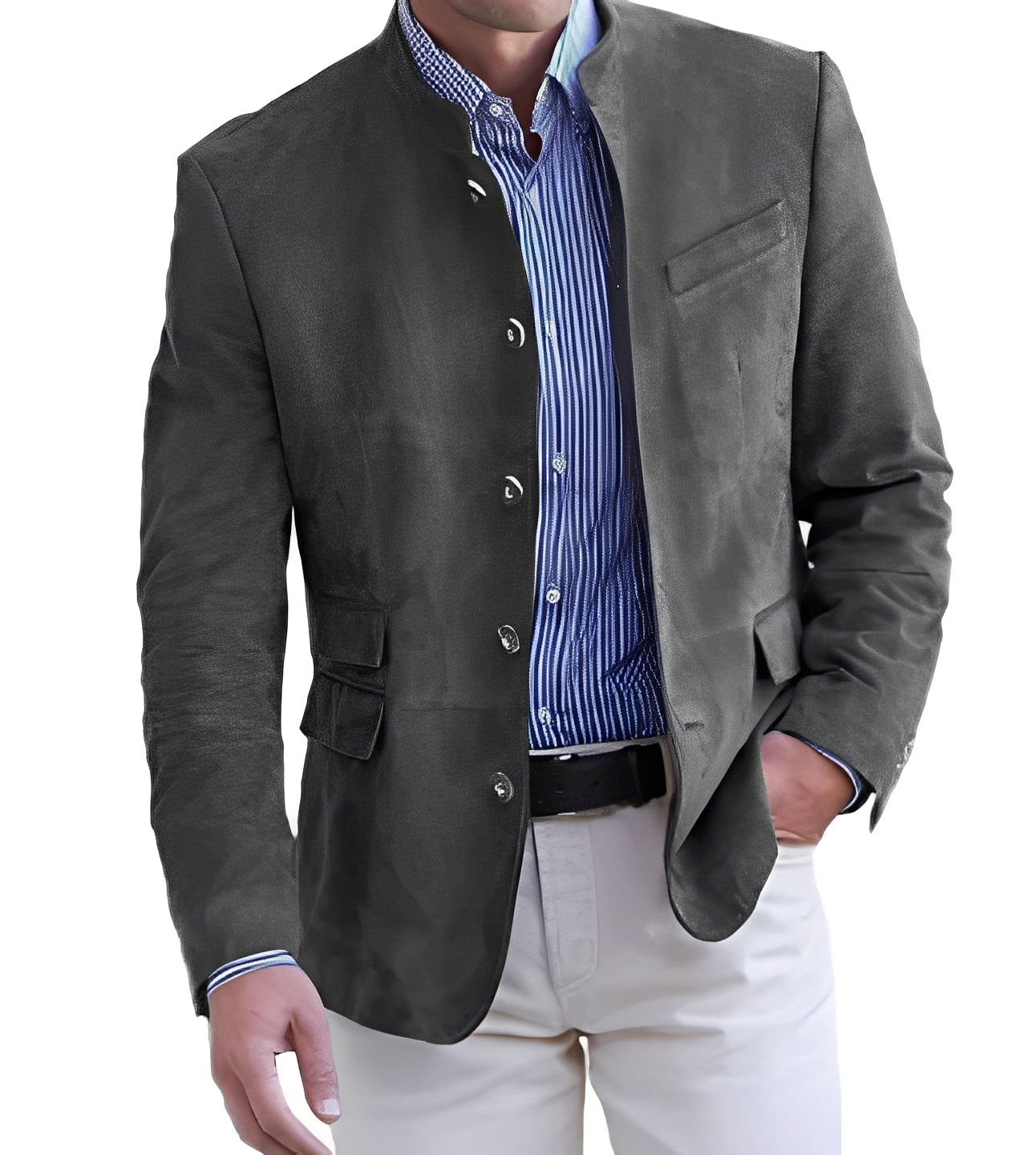 ModeGeist | Legere Button-Down Jacke für Männer