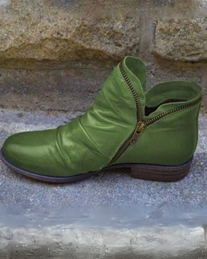 ModeGeist | Lederstiefel mit Reißverschluss
