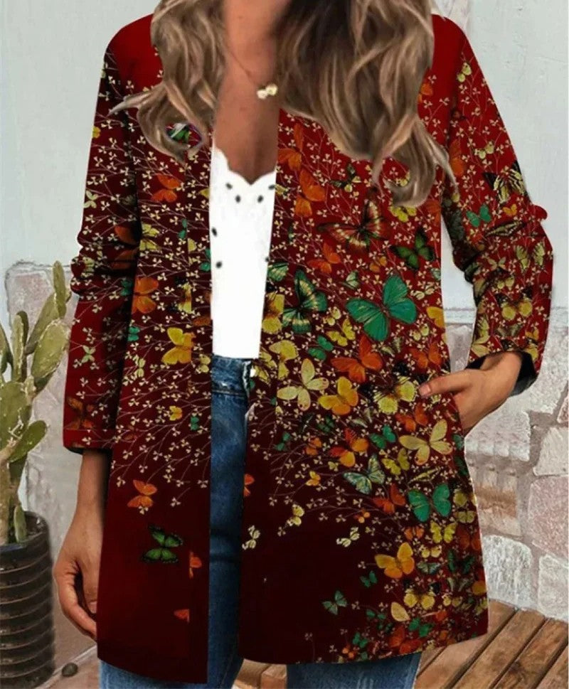 ModeGeist | Boho Jacke mit Farbenfrohem Muster
