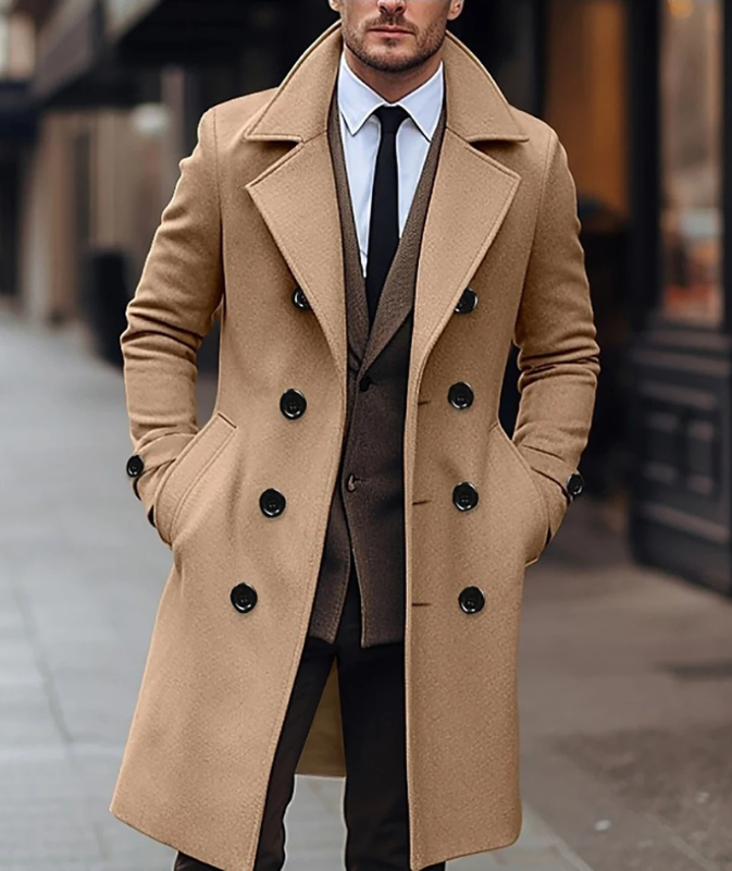 ModeGeist | Eleganter Männer-Doppelreiher-Mantel