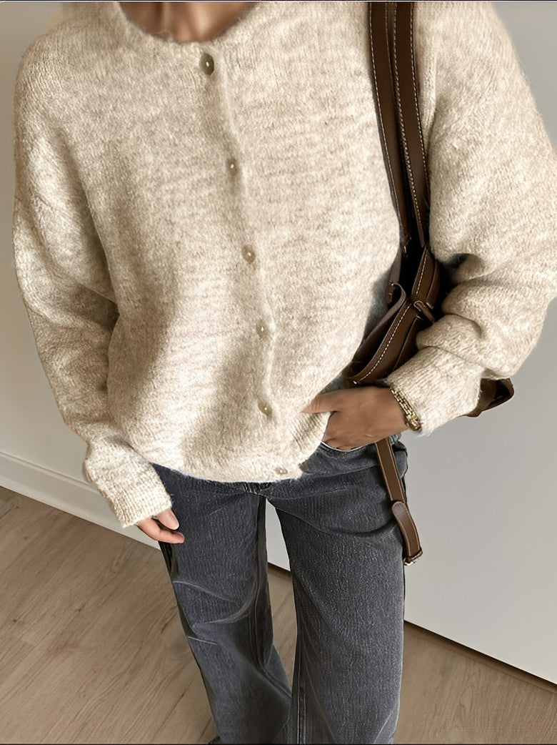 ModeGeist | Vintage Wollmantel mit Knöpfen für Frauen