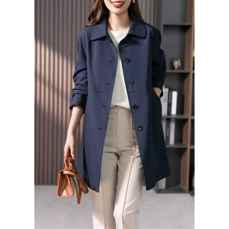 ModeGeist | Damen Wasserdichter Trenchcoat Lässig