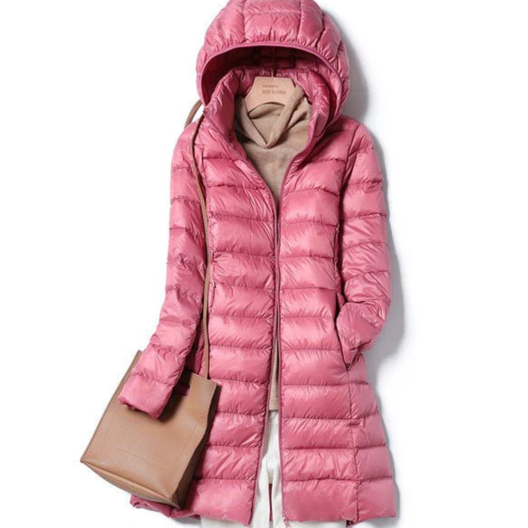 ModeGeist | Winterjacke mit Kapuze für Damen Puffer
