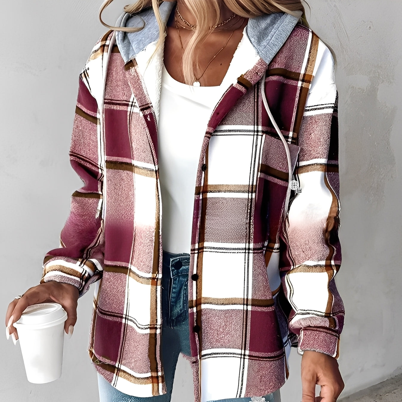 ModeGeist | Freizeit, Warme Kapuzenjacke für Frauen
