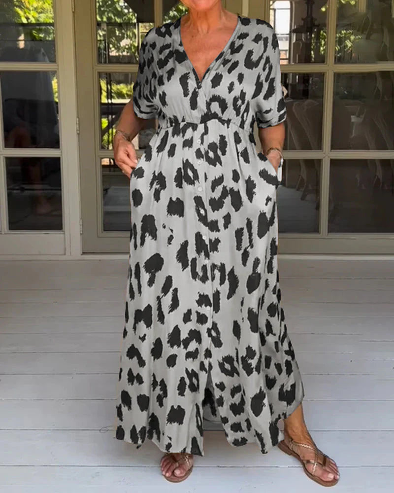 LISBETH: Langes Kleid im Tierprint