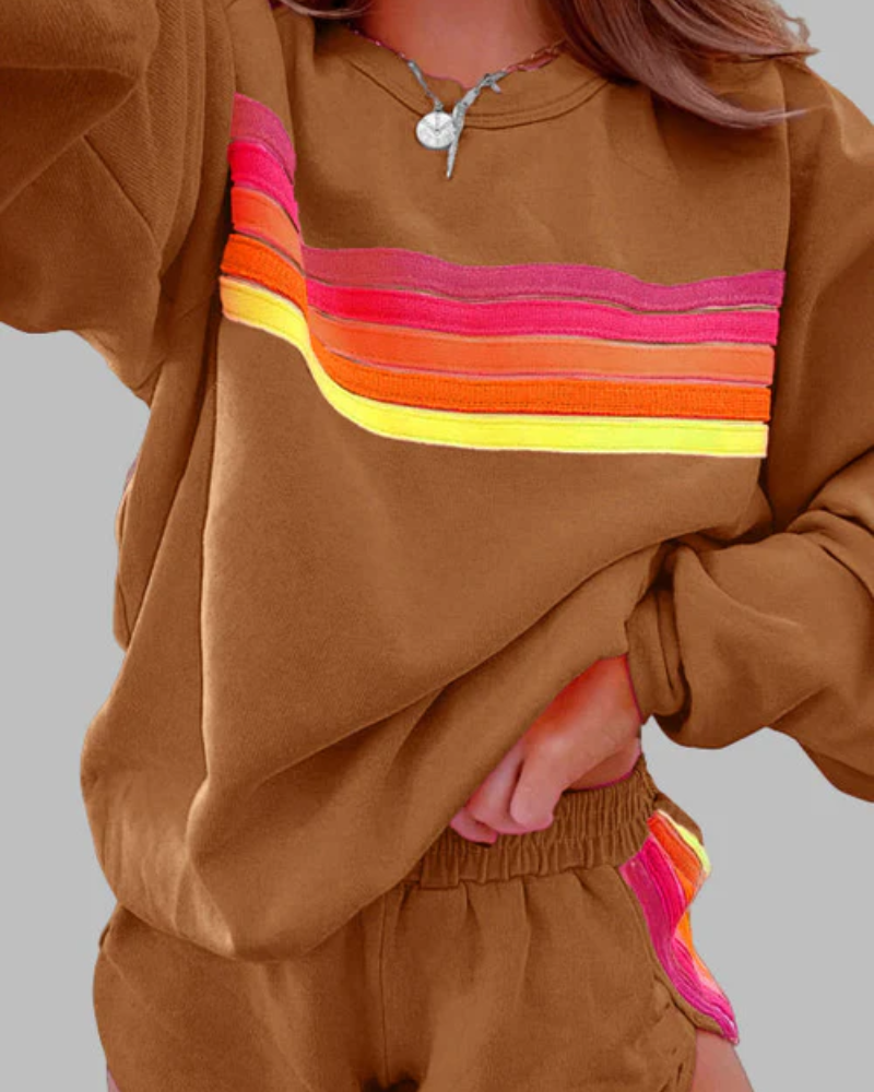 ModeGeist | Gestreiftes Pyjama-Set