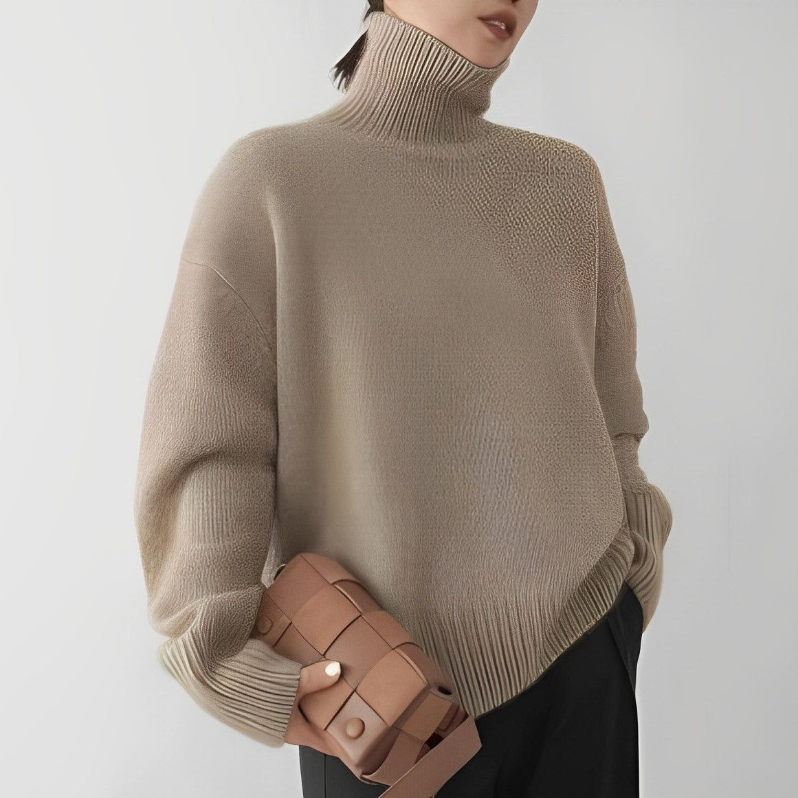 Merla: Hochgeschlossener Kaschmirpullover
