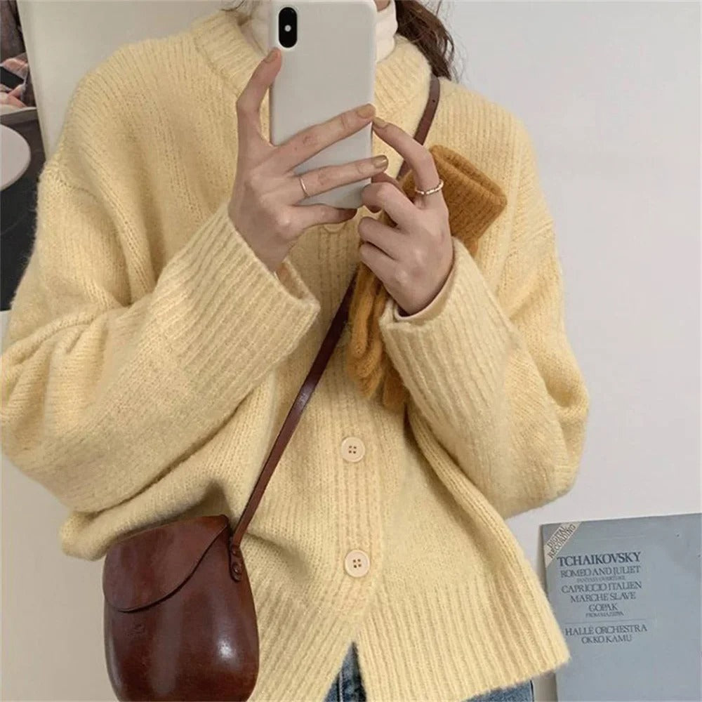 ModeGeist | lässiger Strickcardigan-Pullover