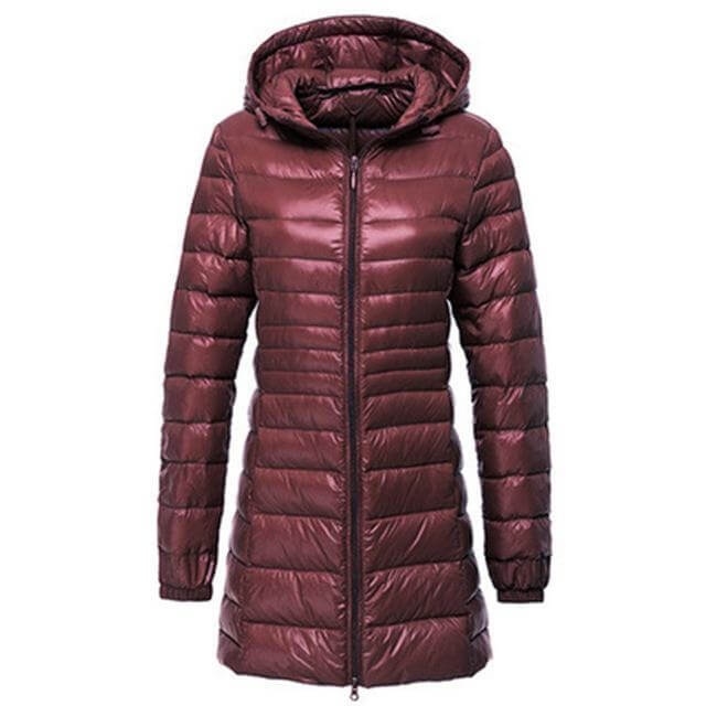 ModeGeist | Damen Leichte Lange Daunenjacke