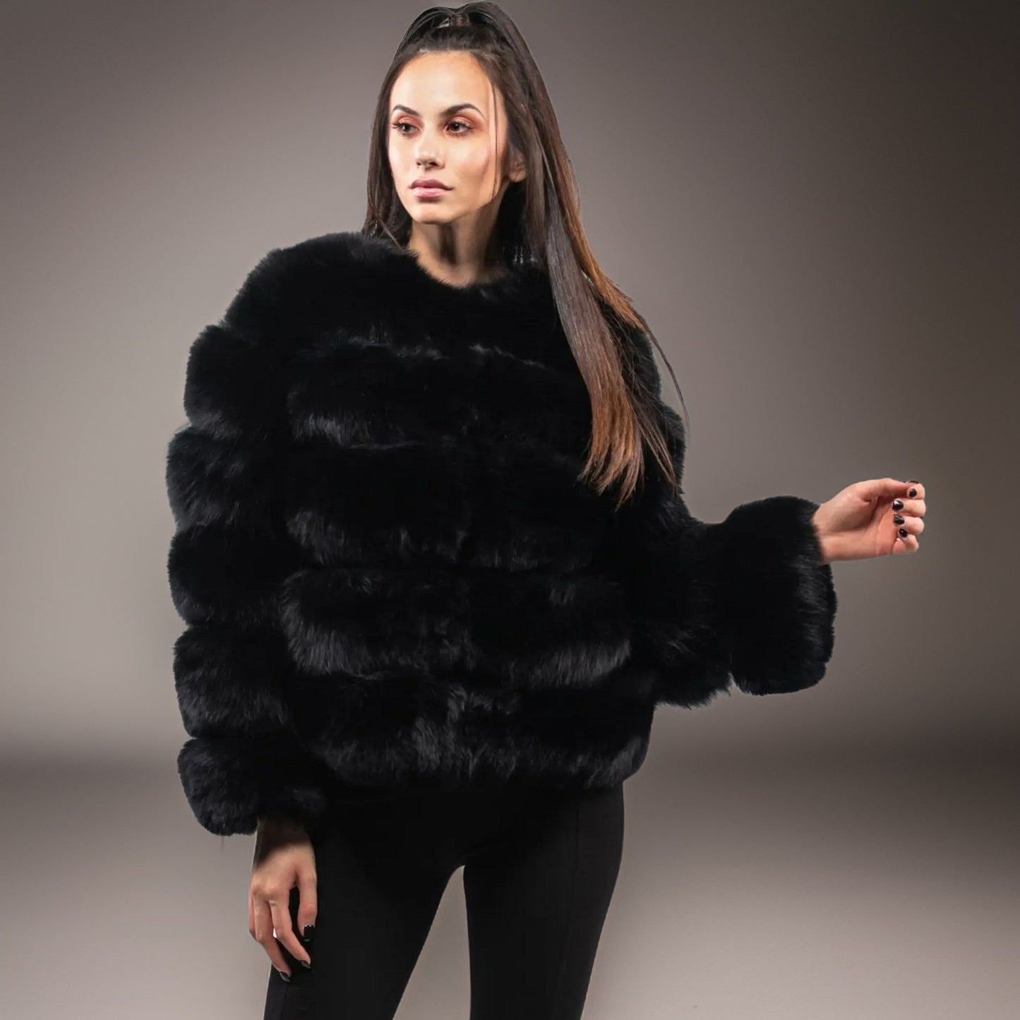 ModeGeist | Wood Luxuriöser Mantel für Frauen