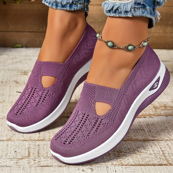 MODEGEIST Damen Slip-On Sneaker Leicht Bequem Atmungsaktiv