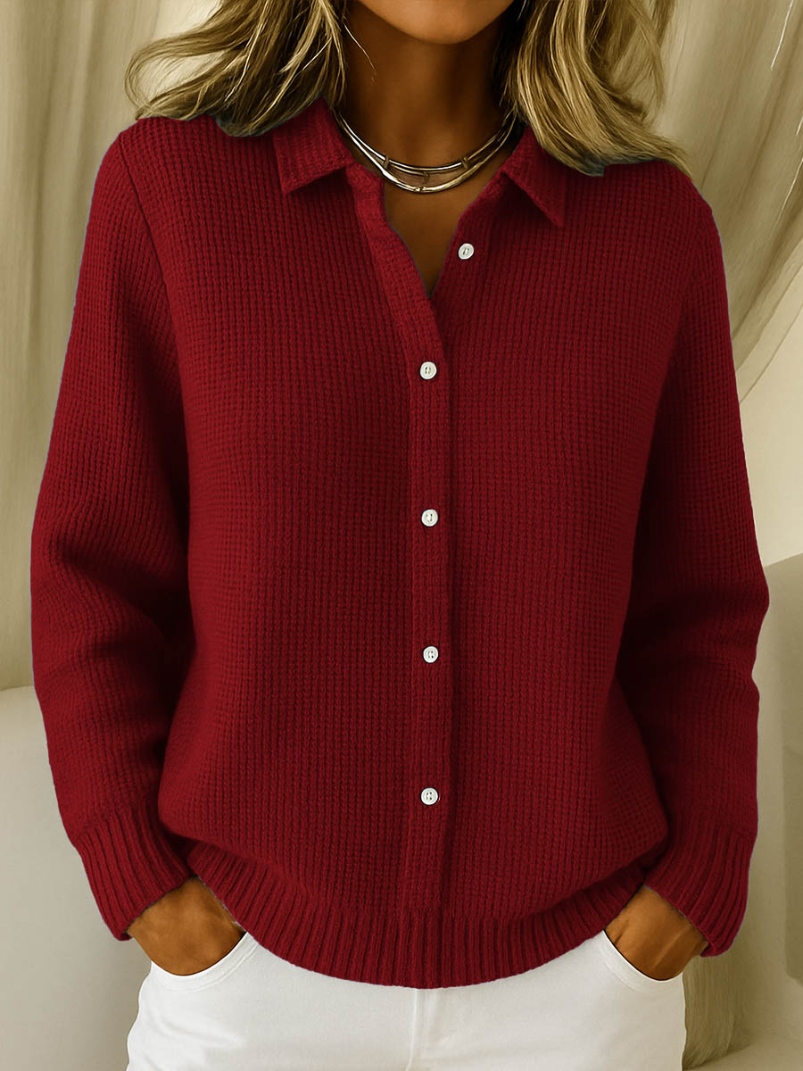 MODEGEIST Damen Cardigan Knöpfe Klassisch Vielseitig Strickjacke