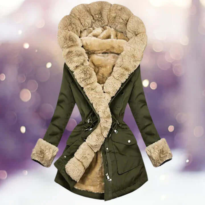 ModeGeist | Damen Freizeit Pelz Kapuzenjacke