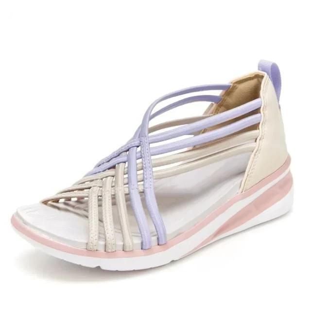 MODEGEIST Damen Frühling-Sandalen Fußgewölbestütze Verstellbar