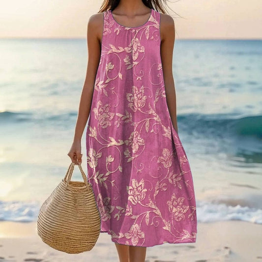 MODEGEIST Damen Sommer-Kleid Blumenmuster Leicht