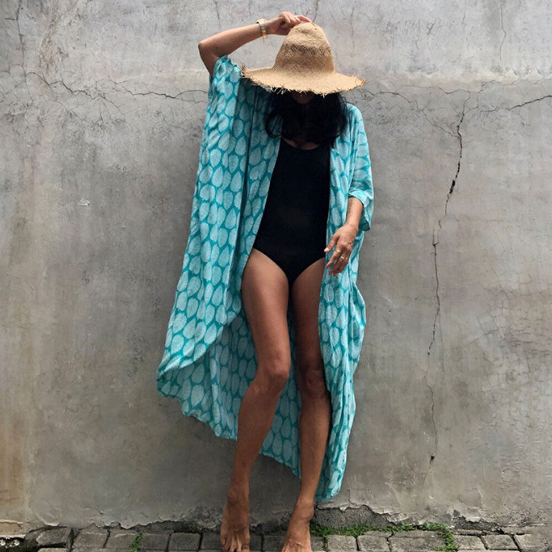 ModeGeist | Glamouröse Sonnenschutz Resort Strandkleid Cover Up