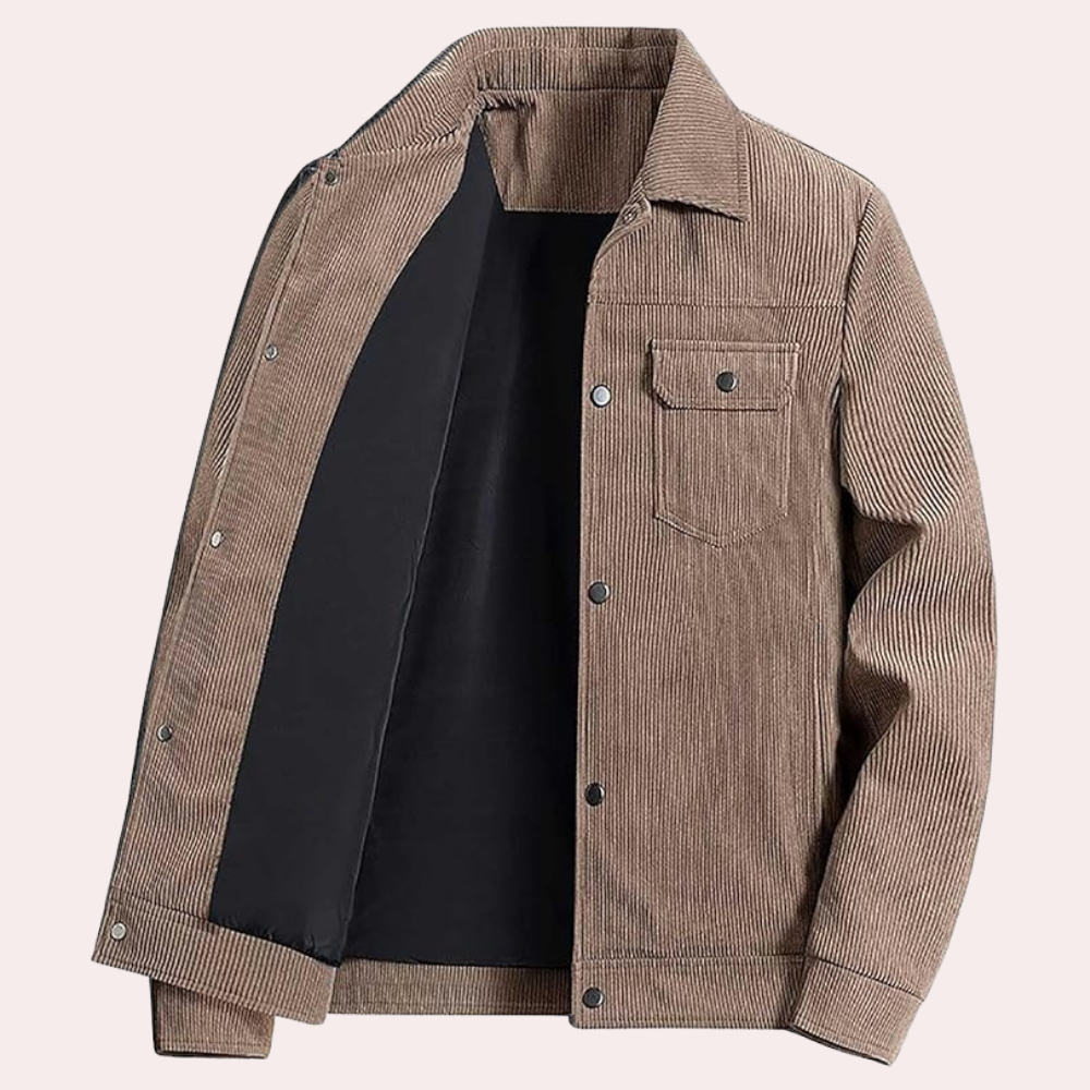 Herren Cordjacke mit Tasche, gemütlich