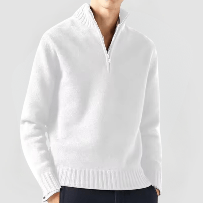 VENHUES Strickpullover mit Reißverschluss