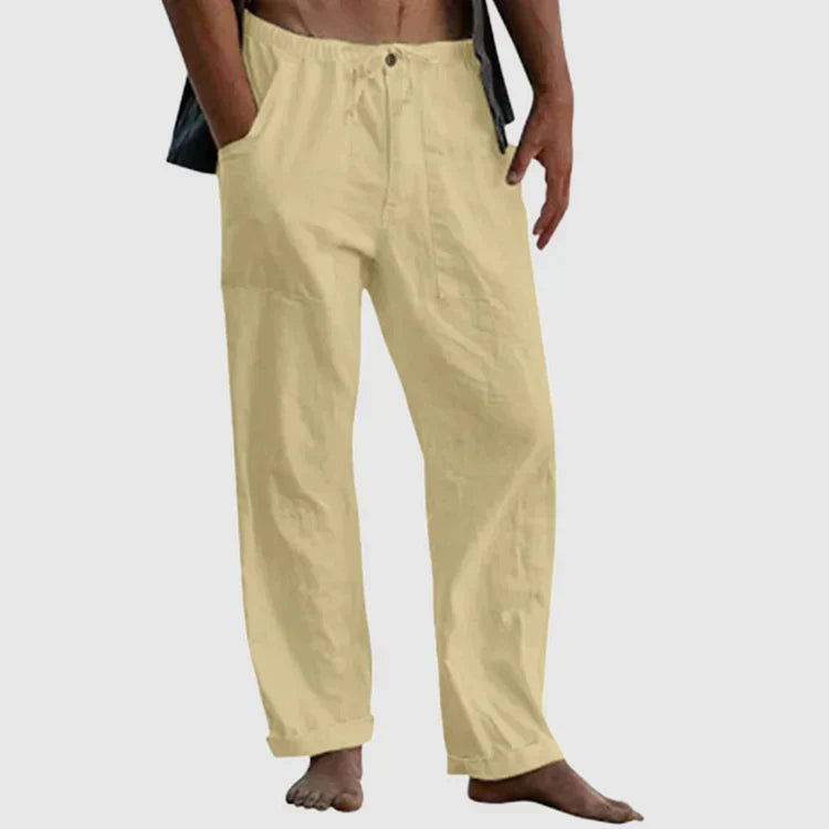 Herren-Leinenhose von Casper, lockerer Schnitt