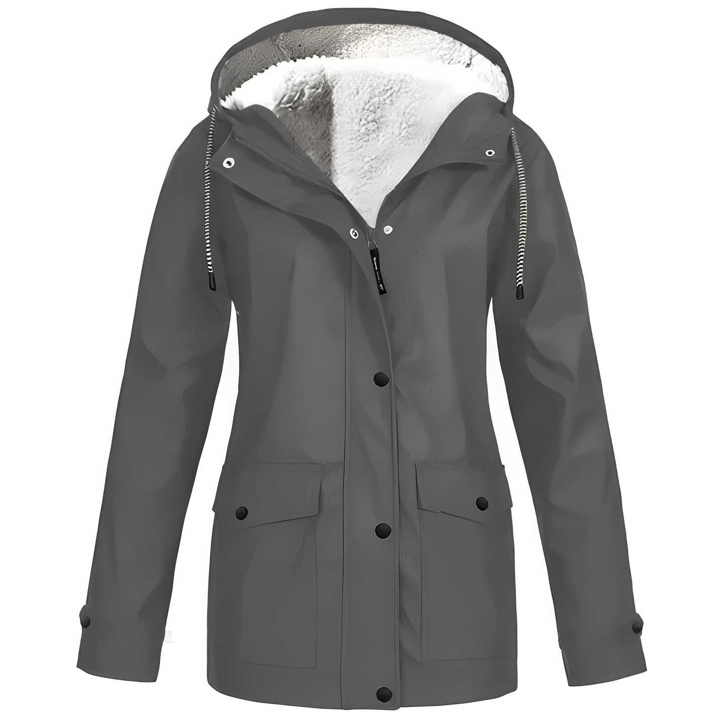 ModeGeist | Fleecegefütterte Damen Regenjacke
