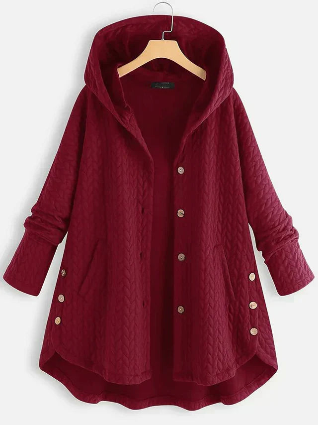 ModeGeist | Damen - Wintermantel – Eleganter Gefütterter Mantel mit Kapuze