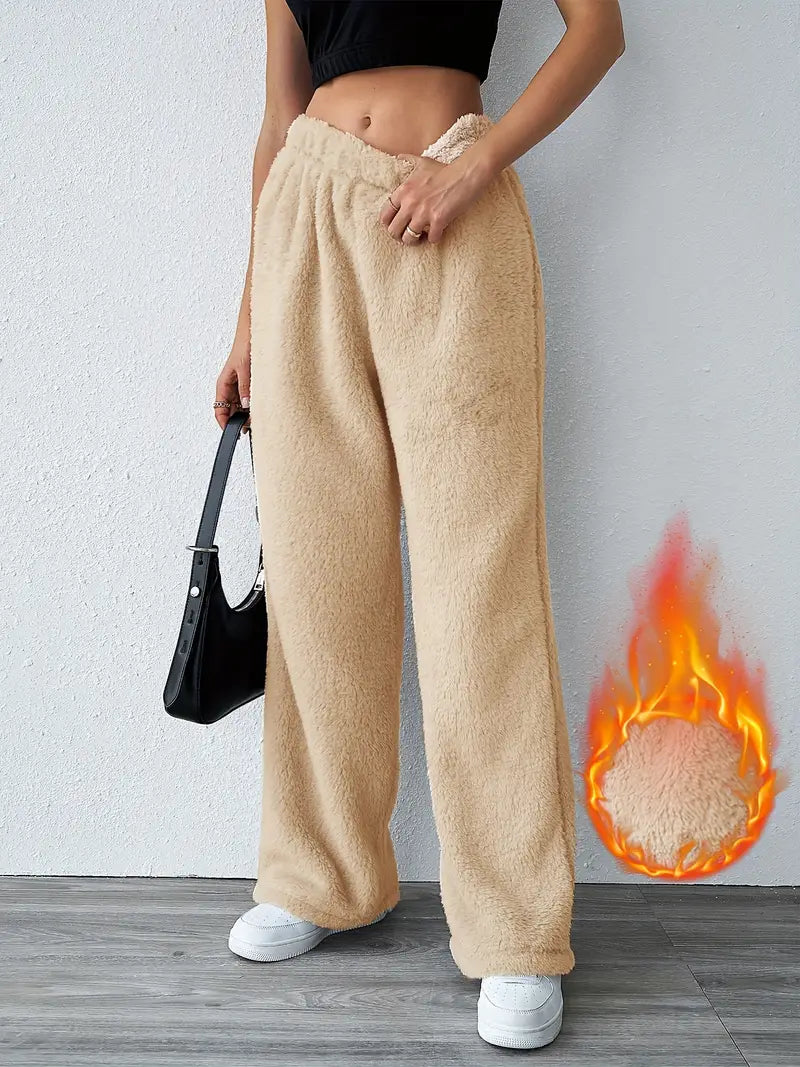 Damen-Stretchhose mit hohem Bund