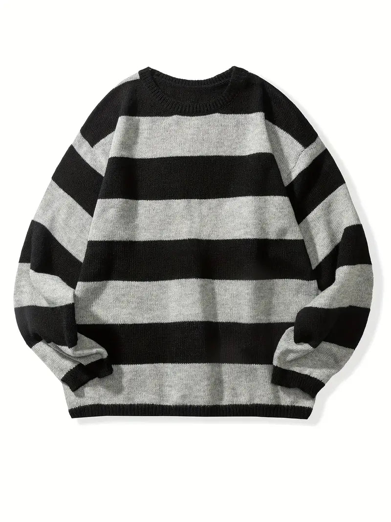 Herren-Pullover im Retro-Streifendesign