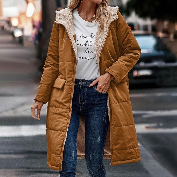 ModeGeist | Jack für Damen - halblanges Jacke mit Kapuze