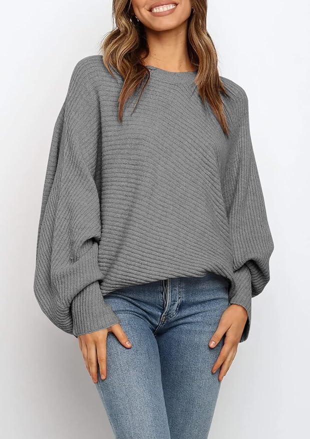 VICTORIA: Extra Großer Rippenstrickpullover
