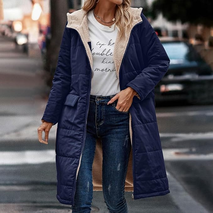 ModeGeist | Jack für Damen - halblanges Jacke mit Kapuze