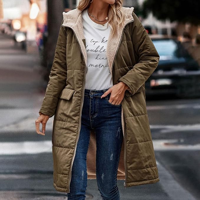 ModeGeist | Jack für Damen - halblanges Jacke mit Kapuze