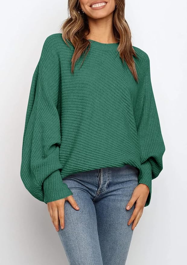 VICTORIA: Extra Großer Rippenstrickpullover