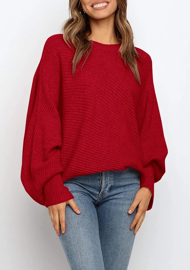 VICTORIA: Extra Großer Rippenstrickpullover