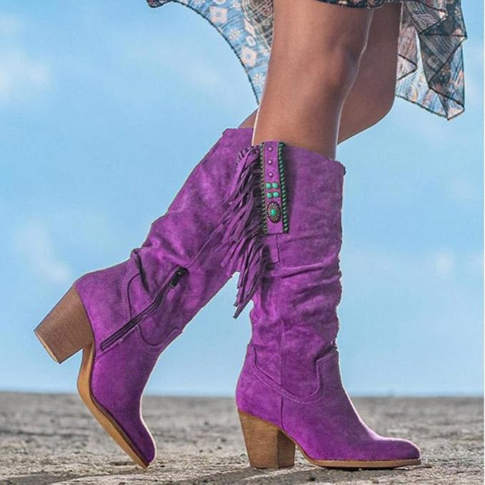 ModeGeist | Western Cowboy Stiefel mit Fransen