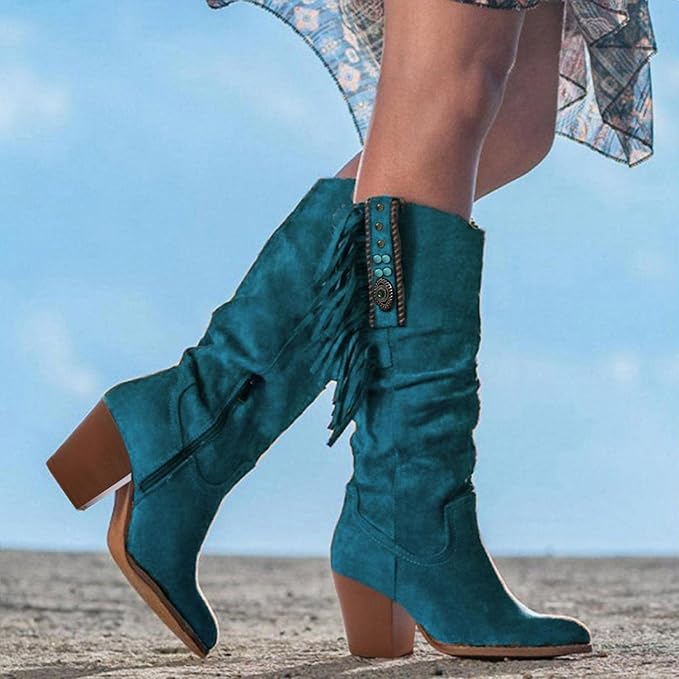 ModeGeist | Western Cowboy Stiefel mit Fransen