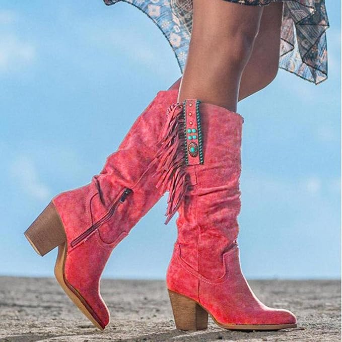 ModeGeist | Western Cowboy Stiefel mit Fransen