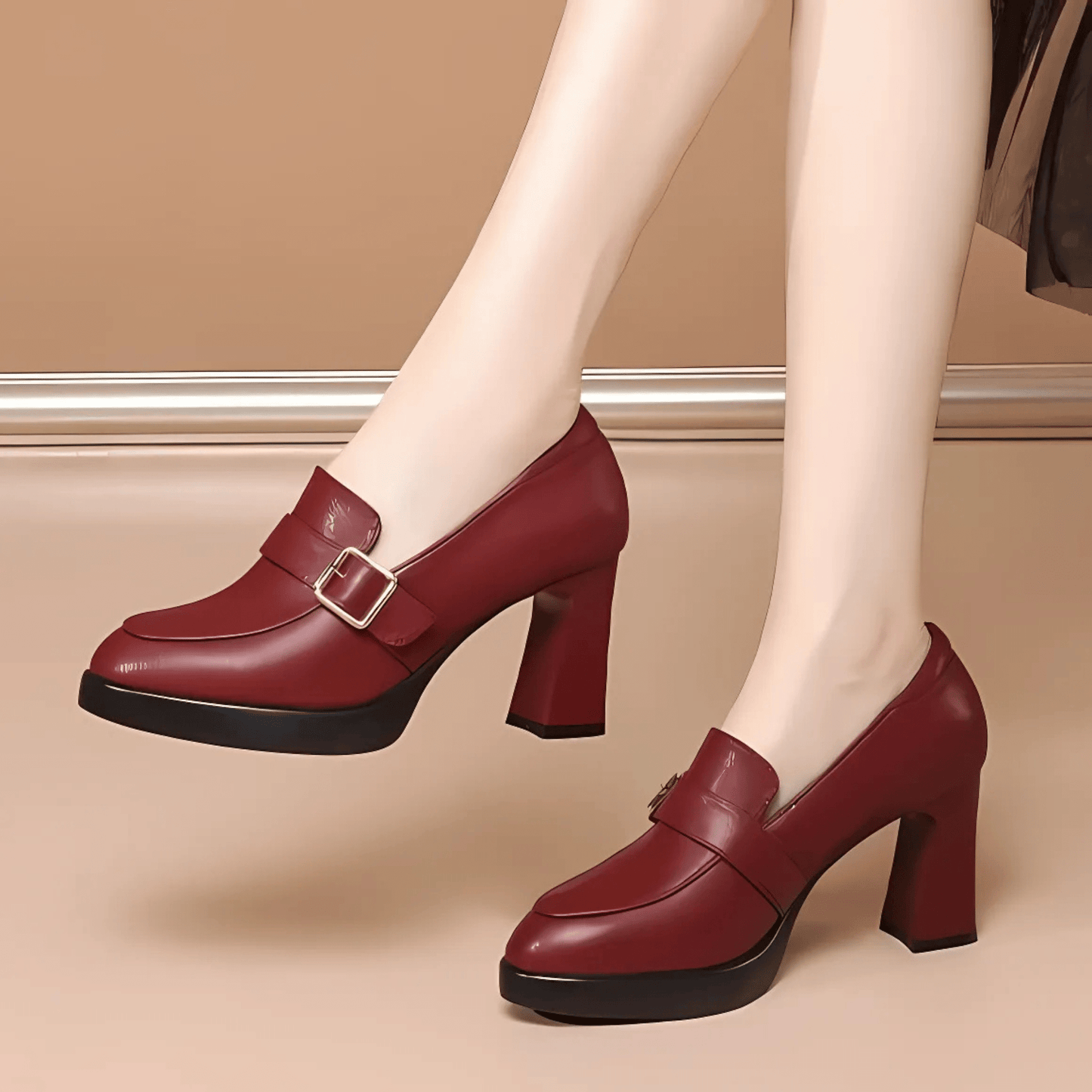 MODEGEIST Damen orthopädische Pumps elegante Absätze Leder komfortabel