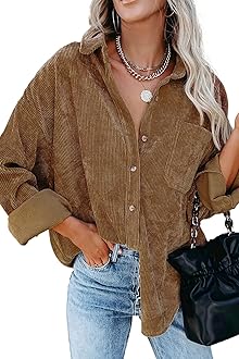 ModeGeist | Cordhosen Hemdbluse mit Knöpfen Leger