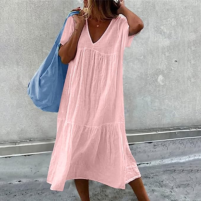 Hannah: Schlichtes Kleid mit Rüschen