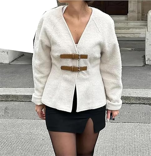 ModeGeist | Damen Weinlese Schnallenmantel