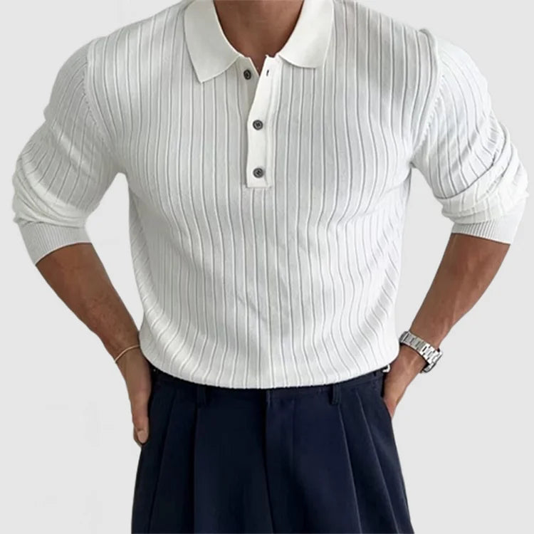 Herren-Poloshirt Blaine mit langem Arm und Nackenschutz